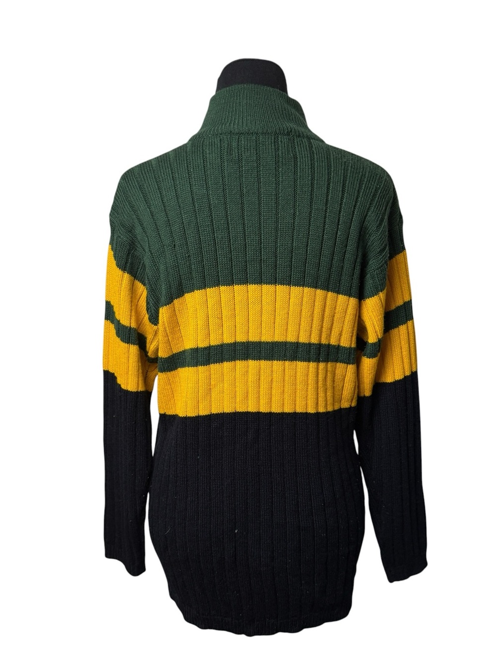 VTG 90s Green Bay Packers Knit Zip Up Cardigan Sweater NFL Full Zip Football EUC - Picture 4 of 9